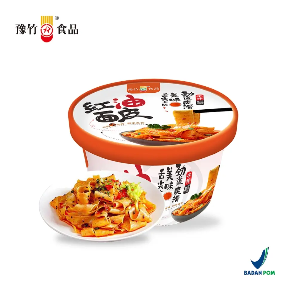 Hong You Mian Pi Rasa Saus Asam Pedas (Cup) 120g