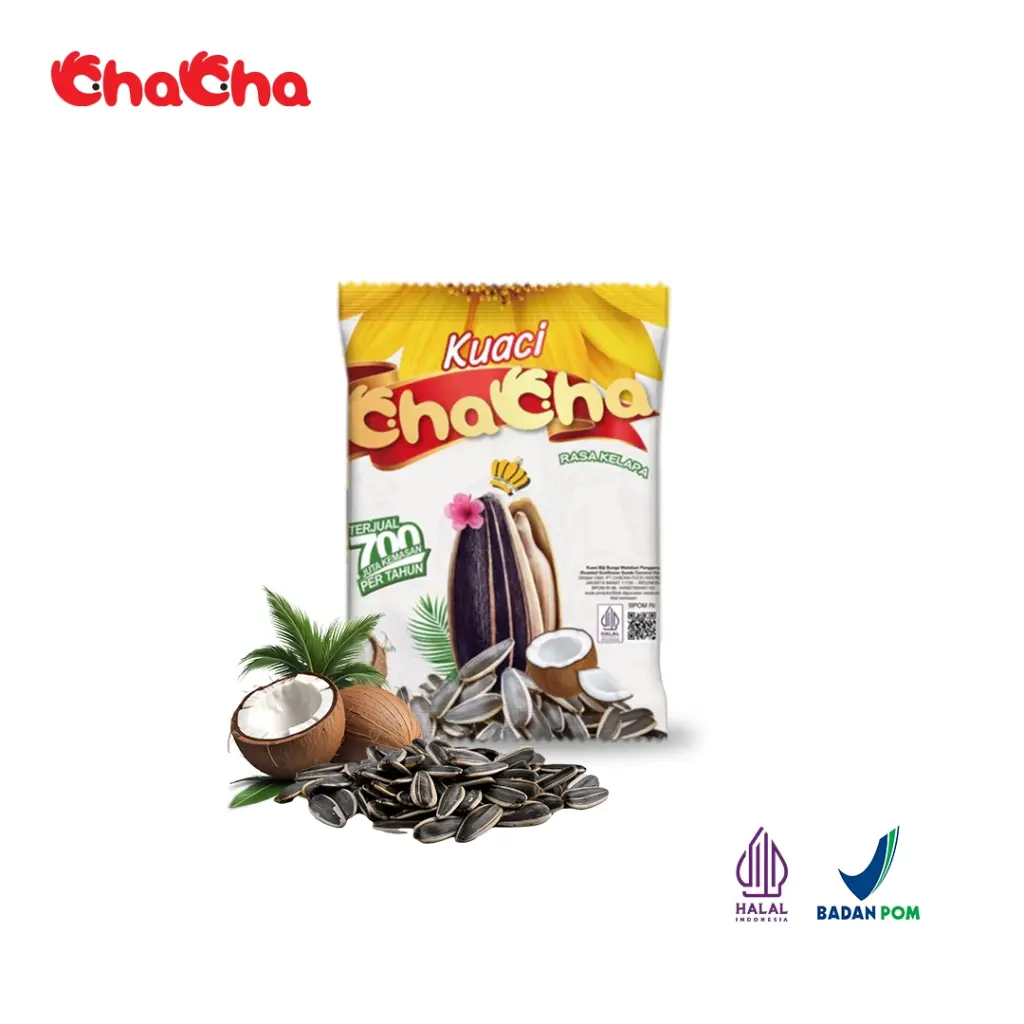 Cha cha Roasted Sunflower Seeds Coconut Flavour 8g (1 pack of 10 pcs)