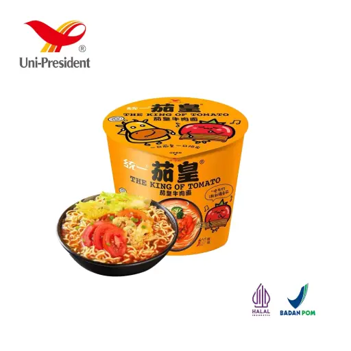 [UPI14] Unif The King of Tomato Mi Instant Rasa Daging Sapi (Cup) 128g